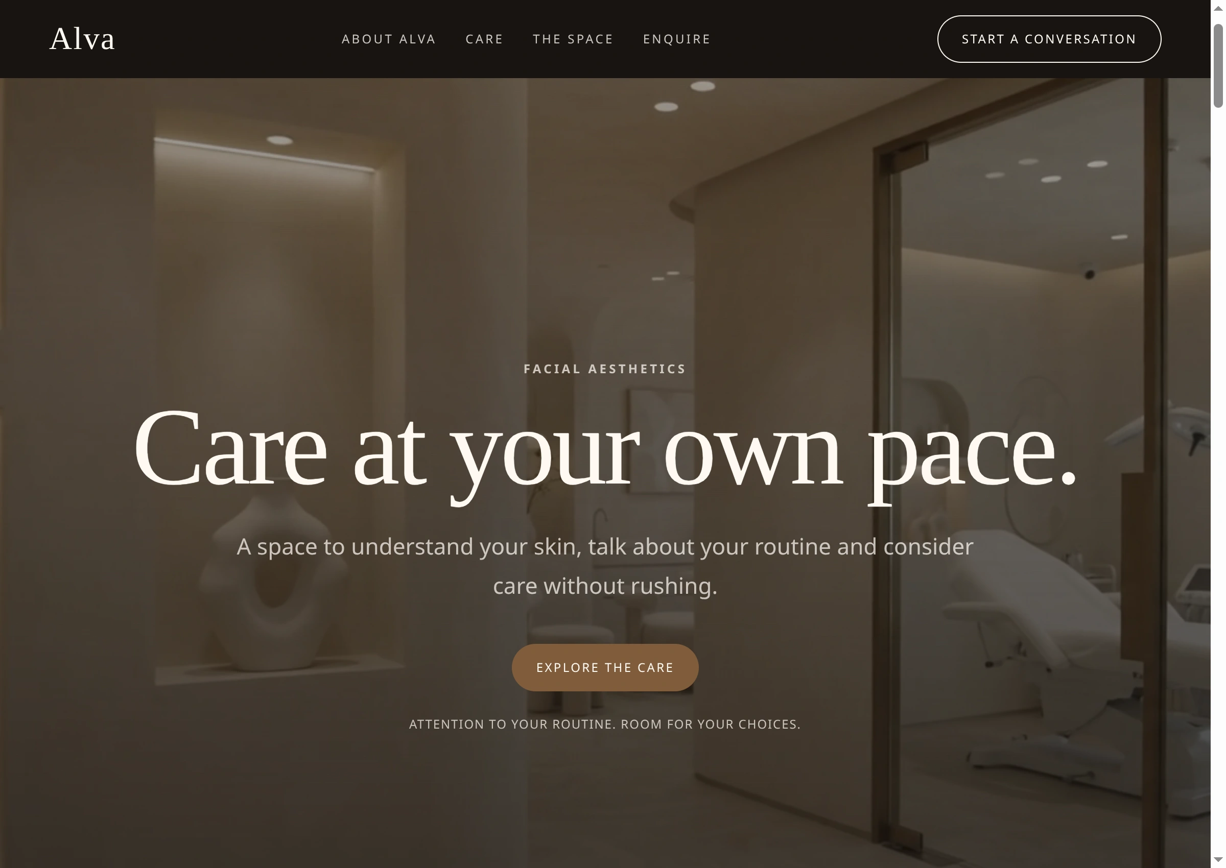 Alva — fictional demonstration based on the luxury-minimal template.